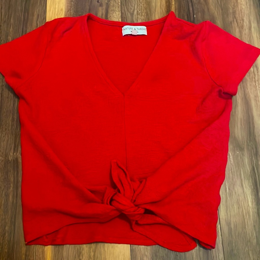 Red dress shirt